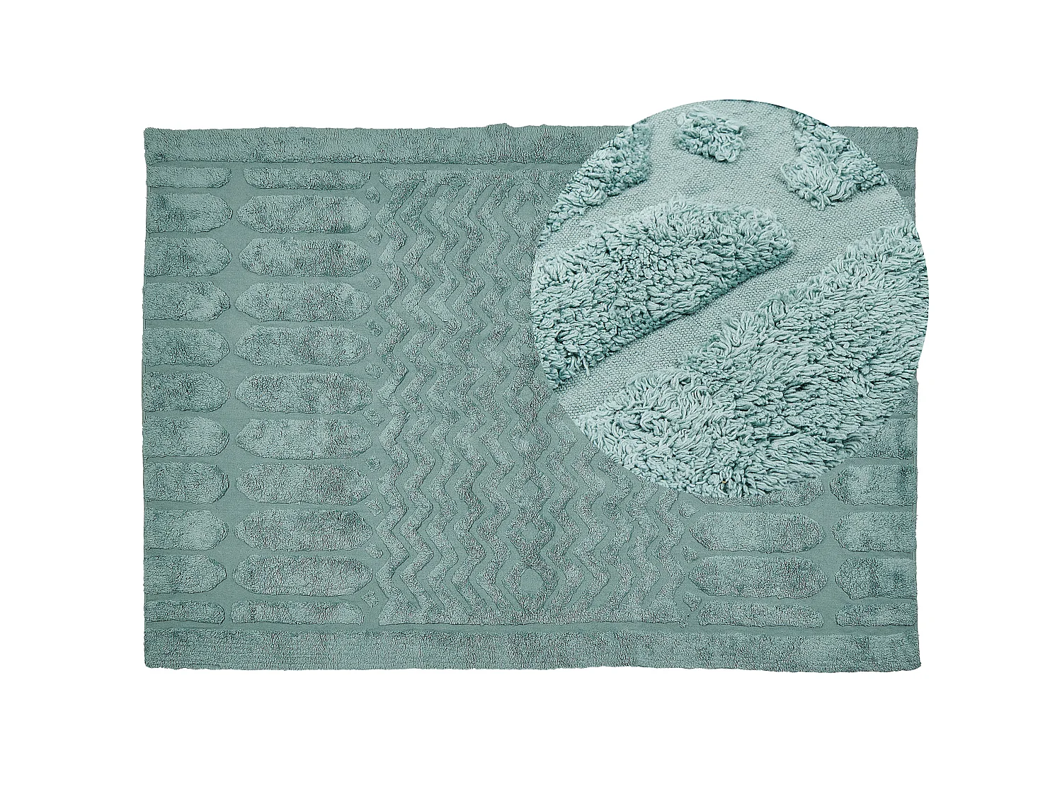Tapis en coton turquoise 160 x 230 cm SIRNAK