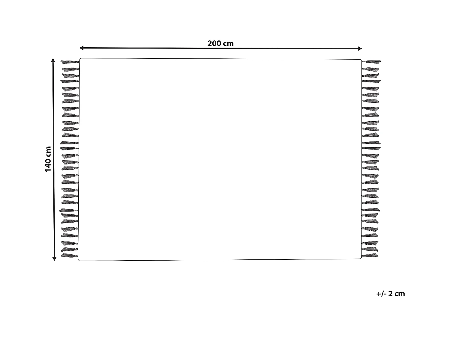 Teppich Baumwolle bunt geometrisches Muster mit Fransen 140 x 200 cm Boho Niksar