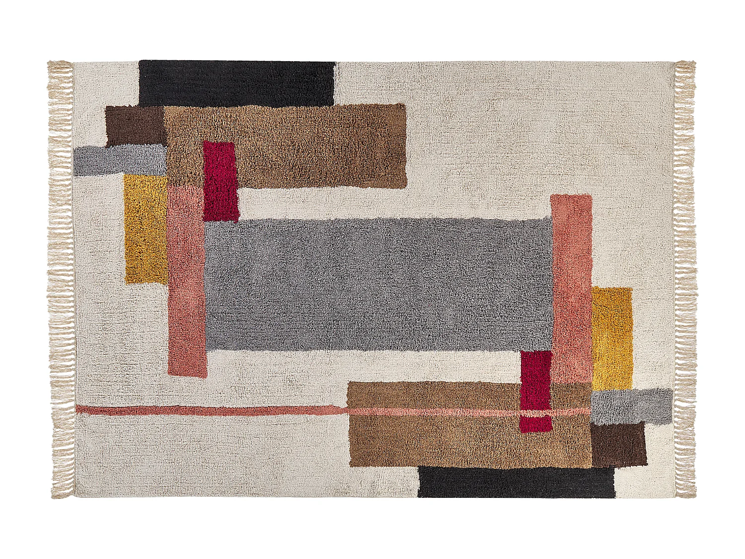 Vloerkleed katoen meerkleurig 140 x 200 cm NIKSAR