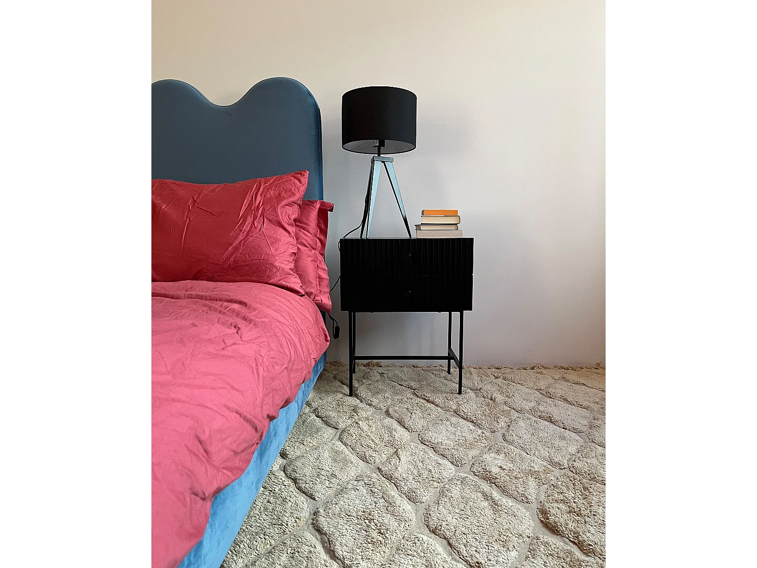 Teppich Baumwolle sandbeige 160 x 230 cm geometrisches Muster Kurzflor SANLIURFA