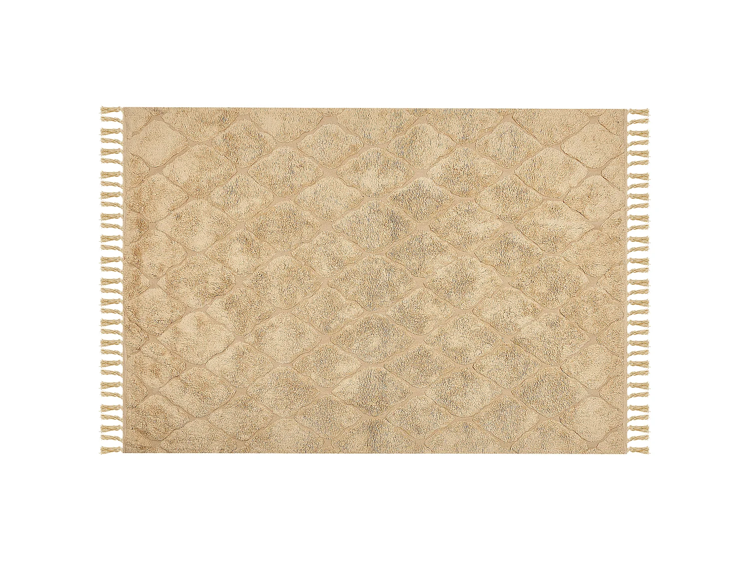 Rug SANLIURFA Sand Beige 160 x 230 cm Cotton