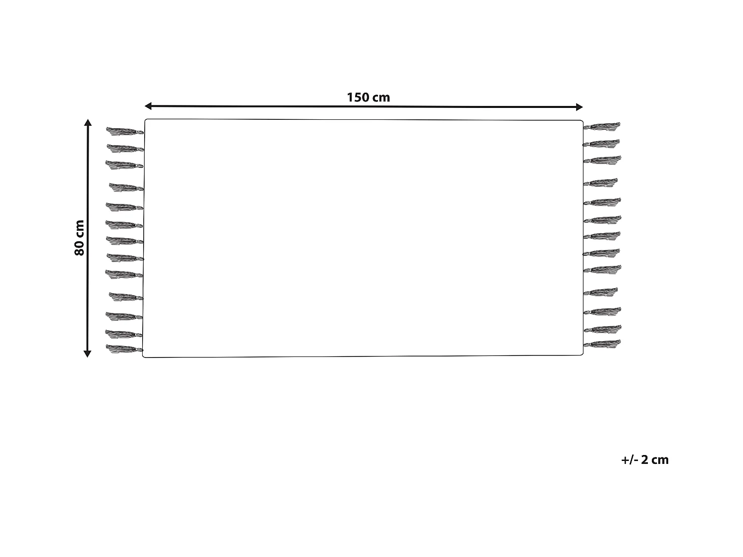 Dywan bawełniany 80 x 150 cm biało-czarny ERAY
