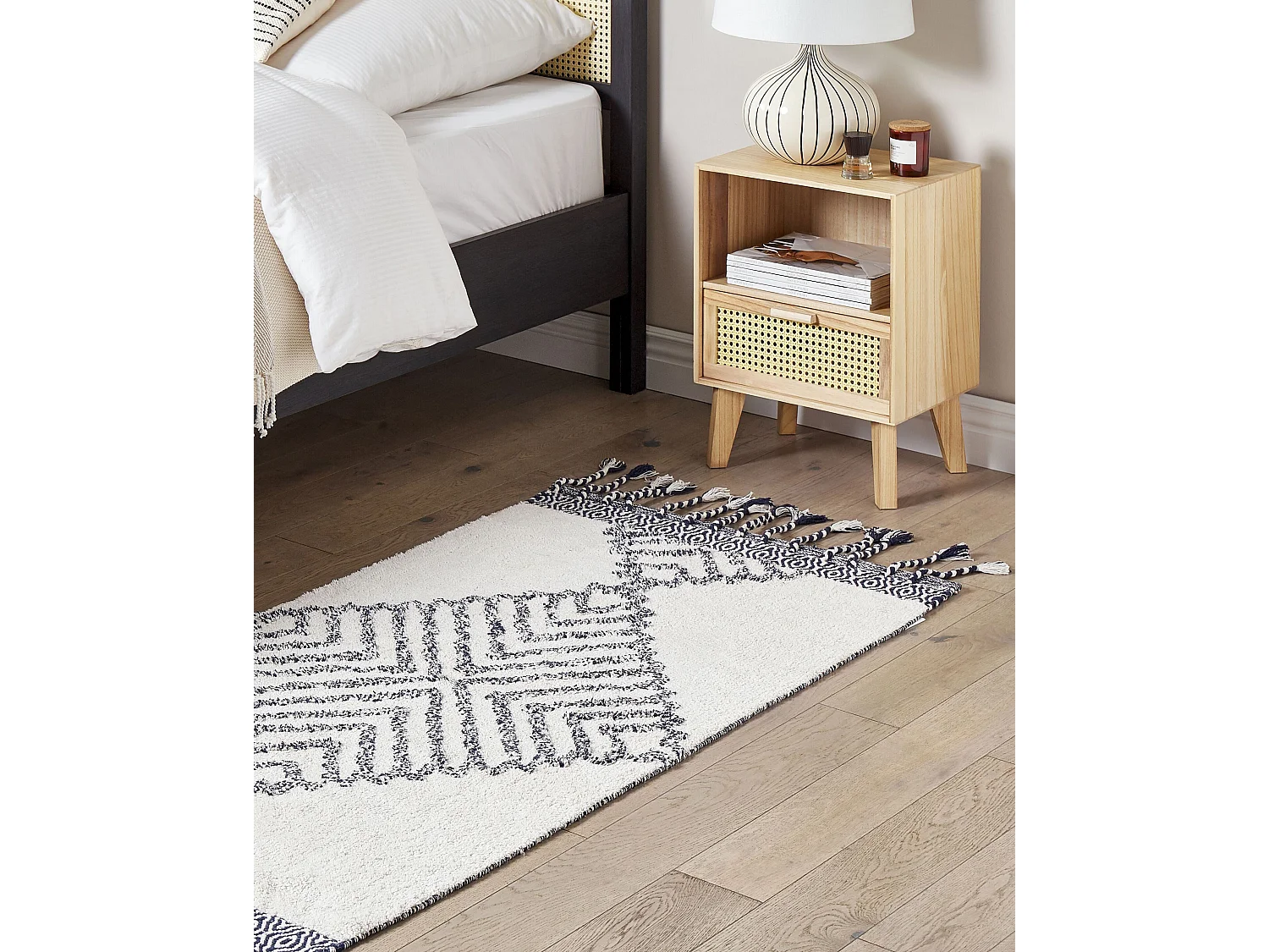 Tapis ERAY Beige clair 80 x 150 cm Coton