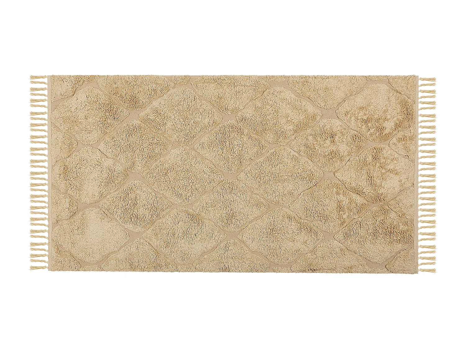 Vloerkleed katoen beige 80 x 150 cm SANLIURFA