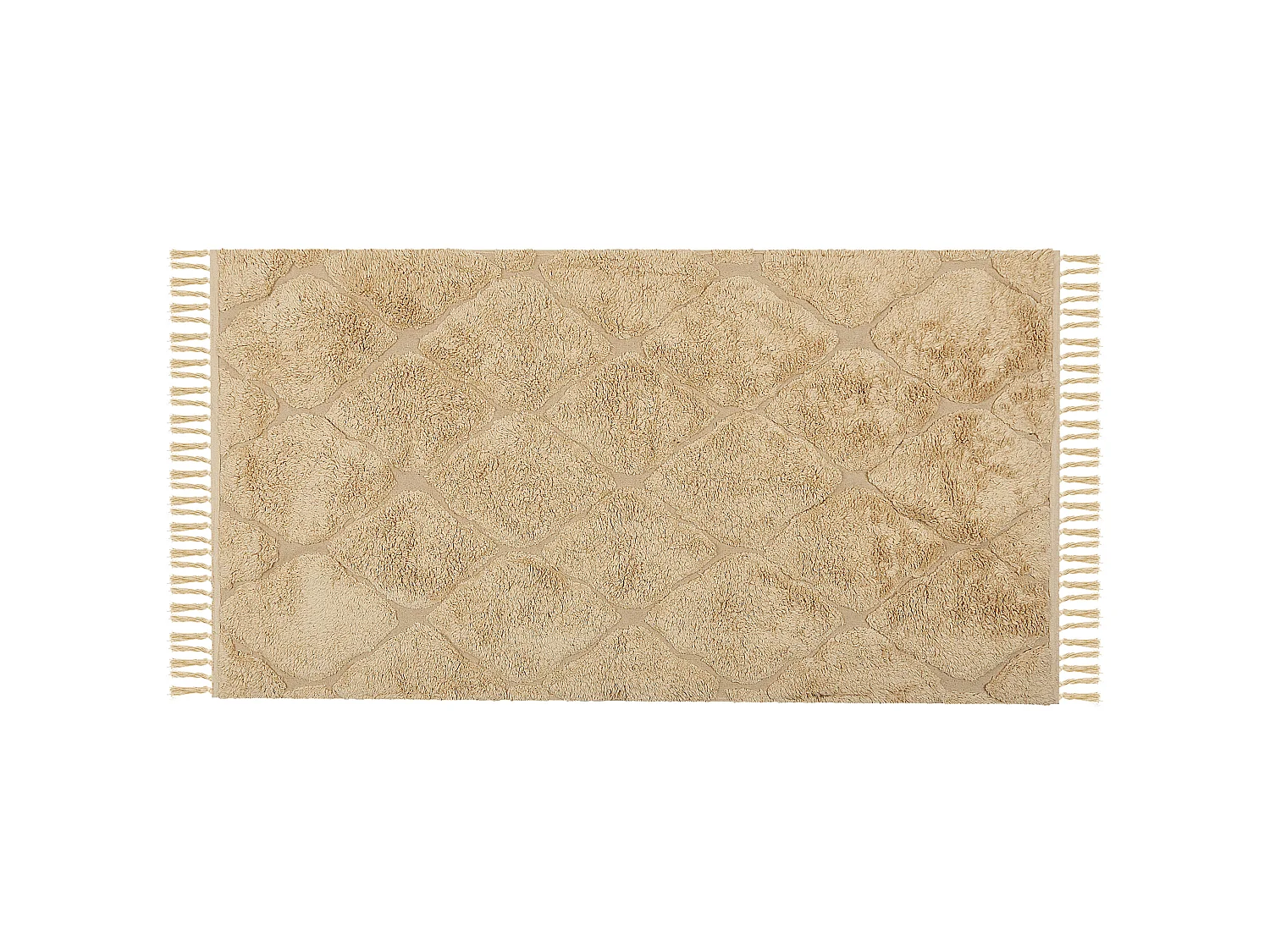 Vloerkleed katoen beige 80 x 150 cm SANLIURFA