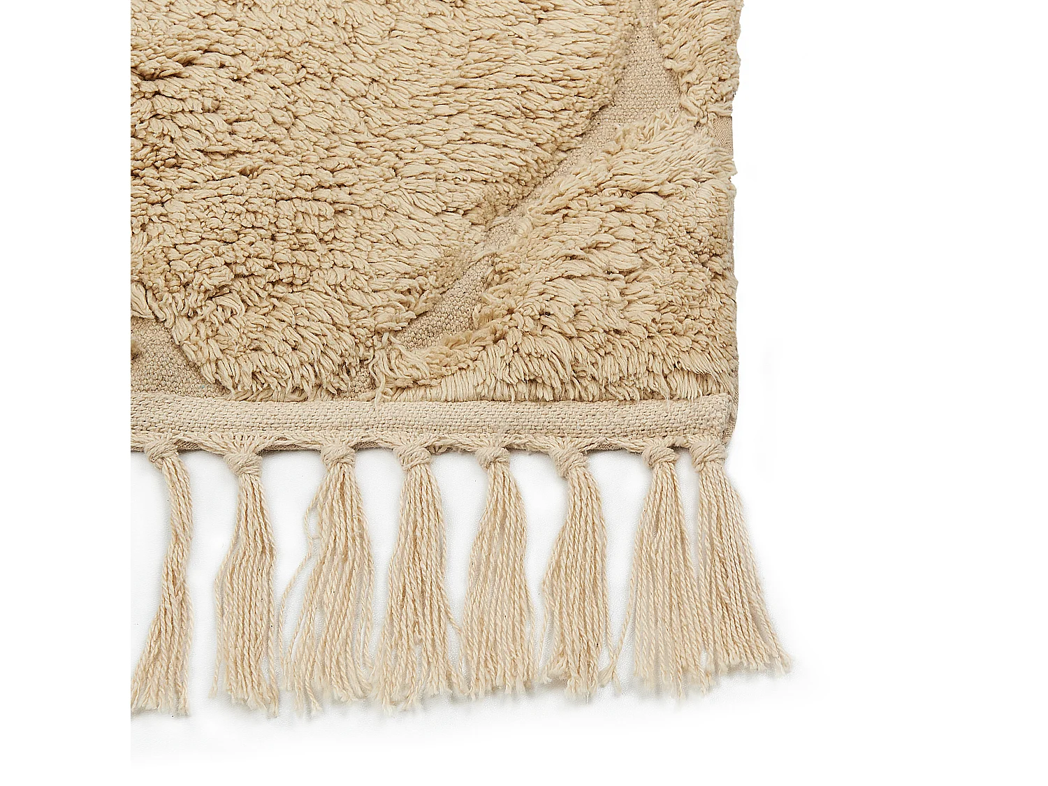 Vloerkleed katoen beige 80 x 150 cm SANLIURFA