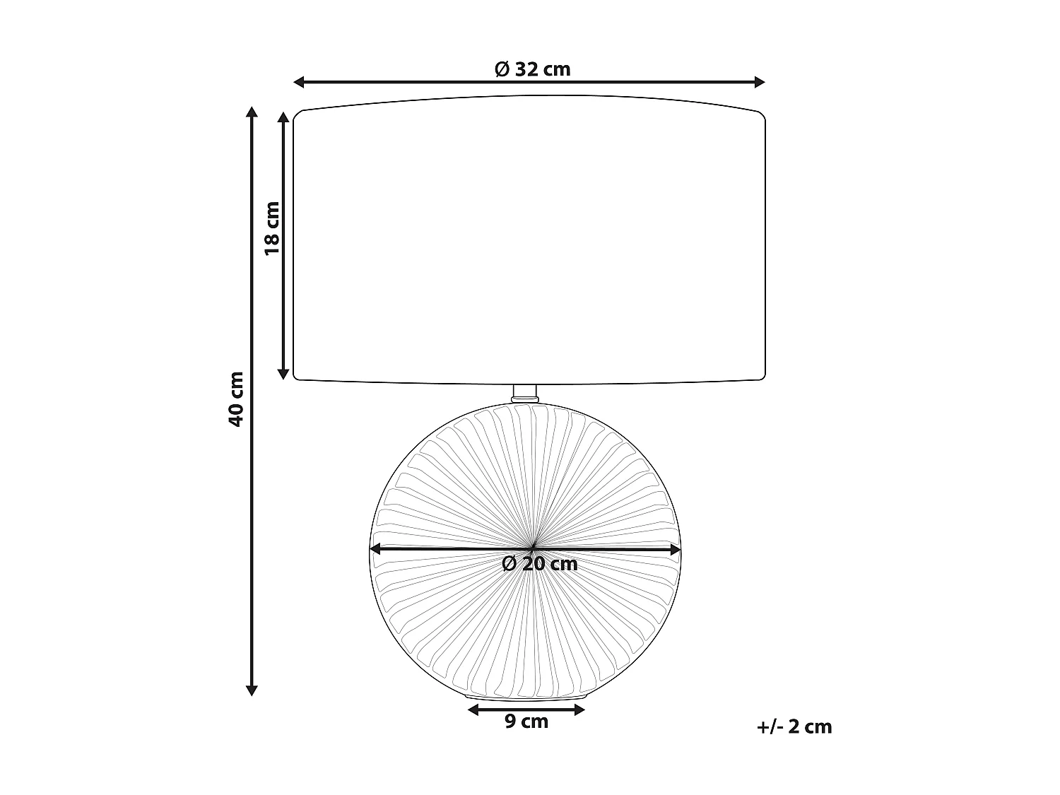 Tafellamp YUNA Keramiek Grijs