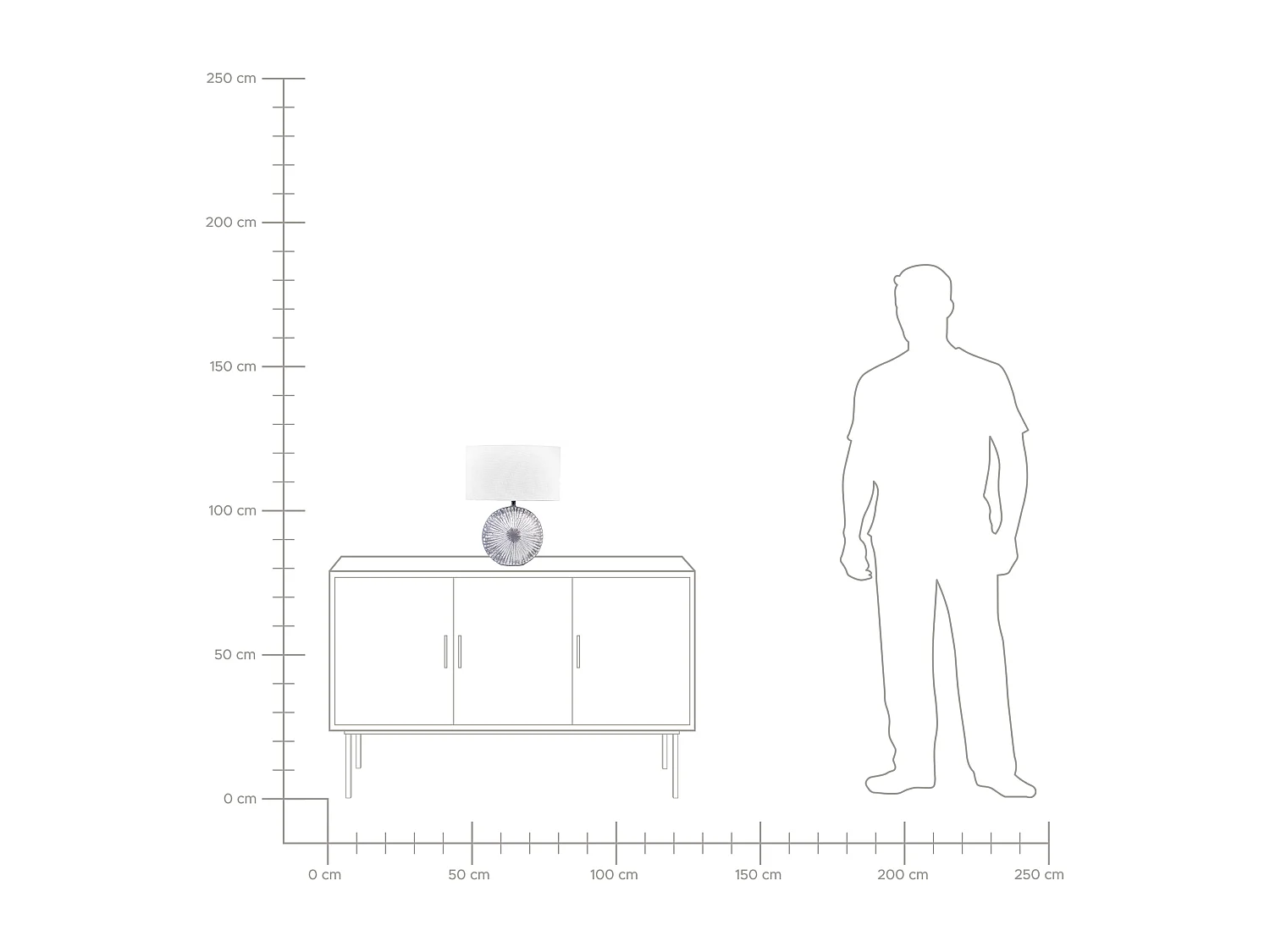 Tafellamp YUNA Keramiek Grijs