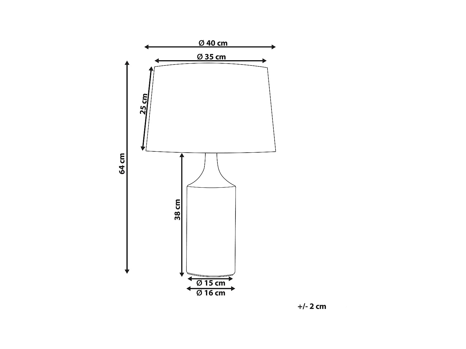 Lámpara de mesa CALVAS Cerámica Multicolor