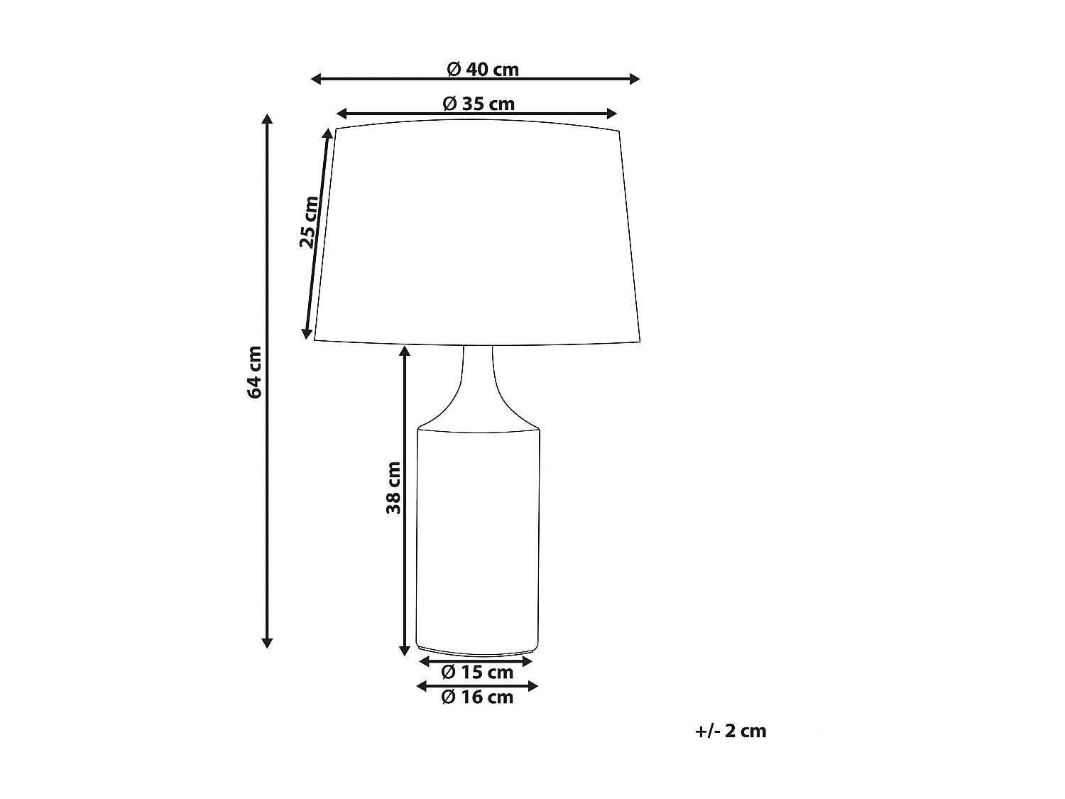 Lampe à poser CALVAS Céramique Multicolore
