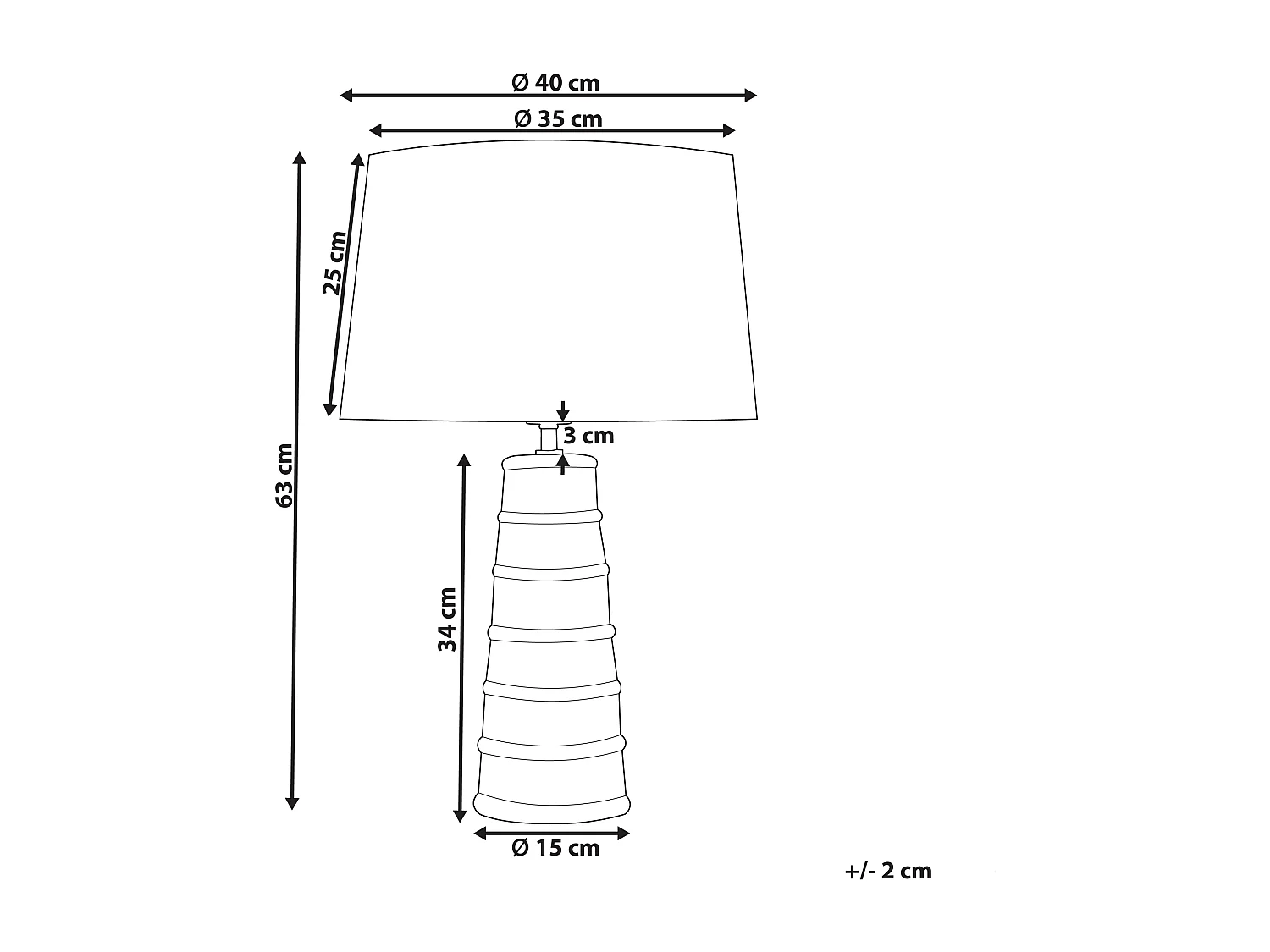 Tafellamp VINCES Keramiek Lichtblauw