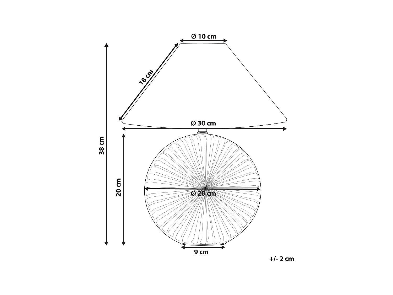 Lampe à poser YUNA Céramique Gris