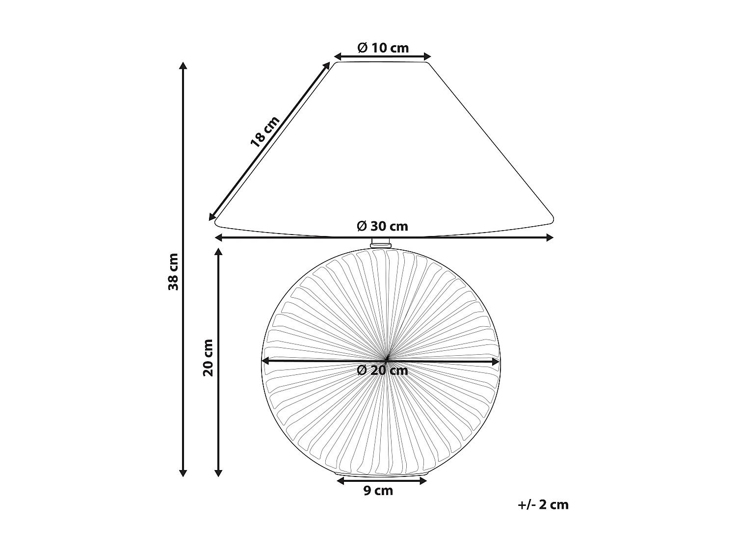 Lampe à poser YUNA Céramique Gris