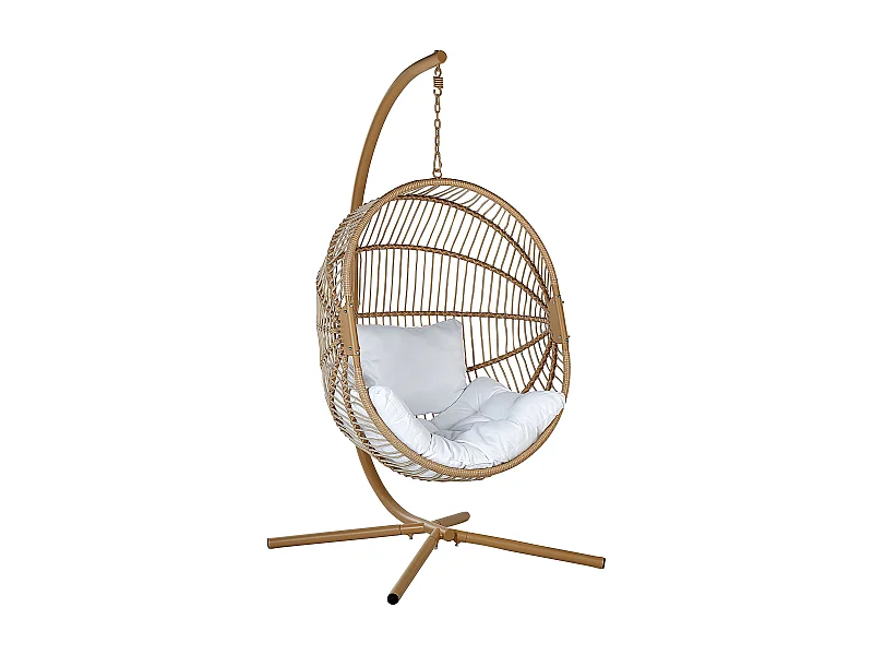 Poltrona sospesa con supporto da pavimento ACRI Beige