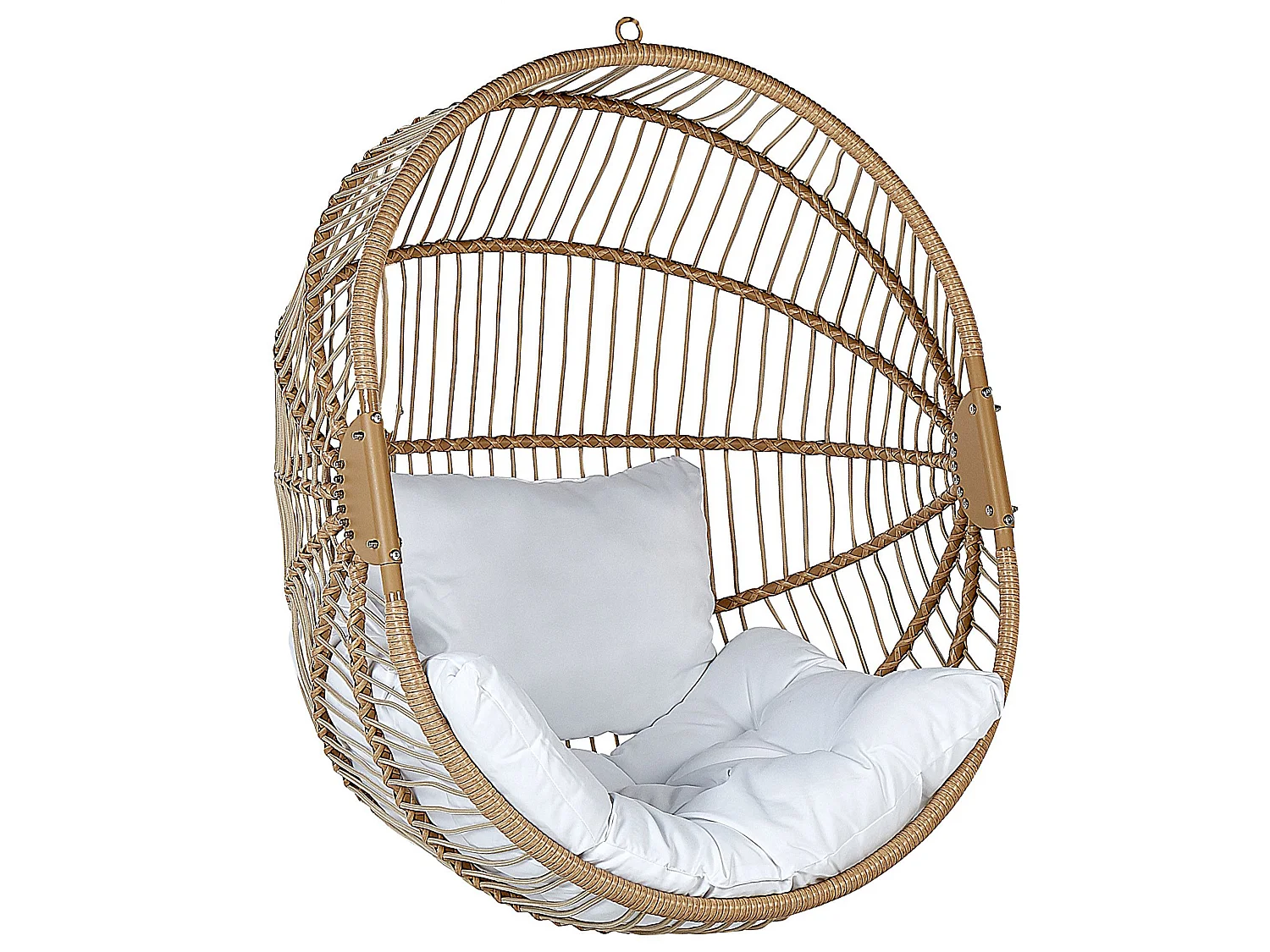Hanging Chair with Stand ACRI PE Rattan Beige
