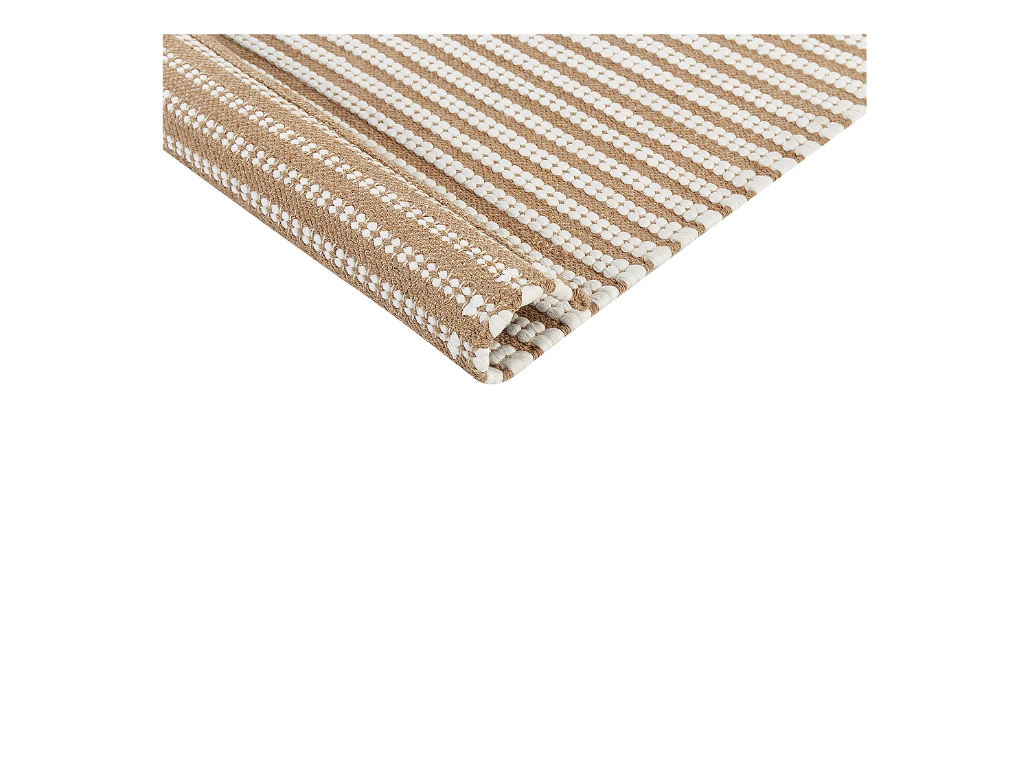 Dywan bawełniany 80 x 150 cm biały z brązowym SOFULU