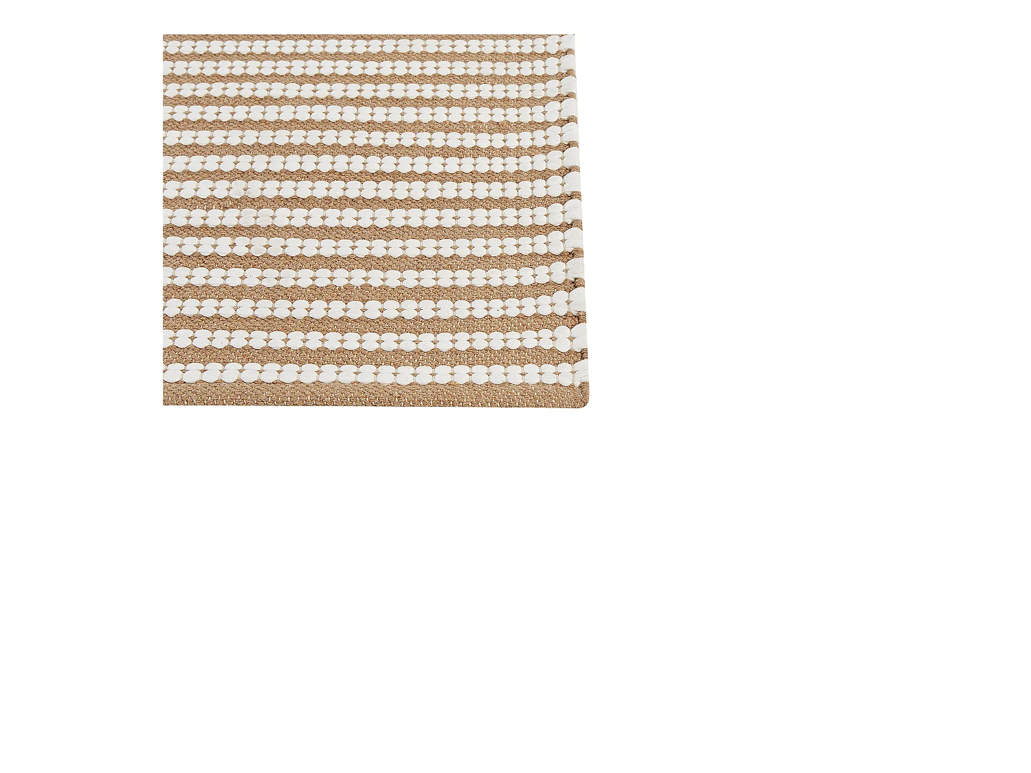 Dywan bawełniany 80 x 150 cm biały z brązowym SOFULU