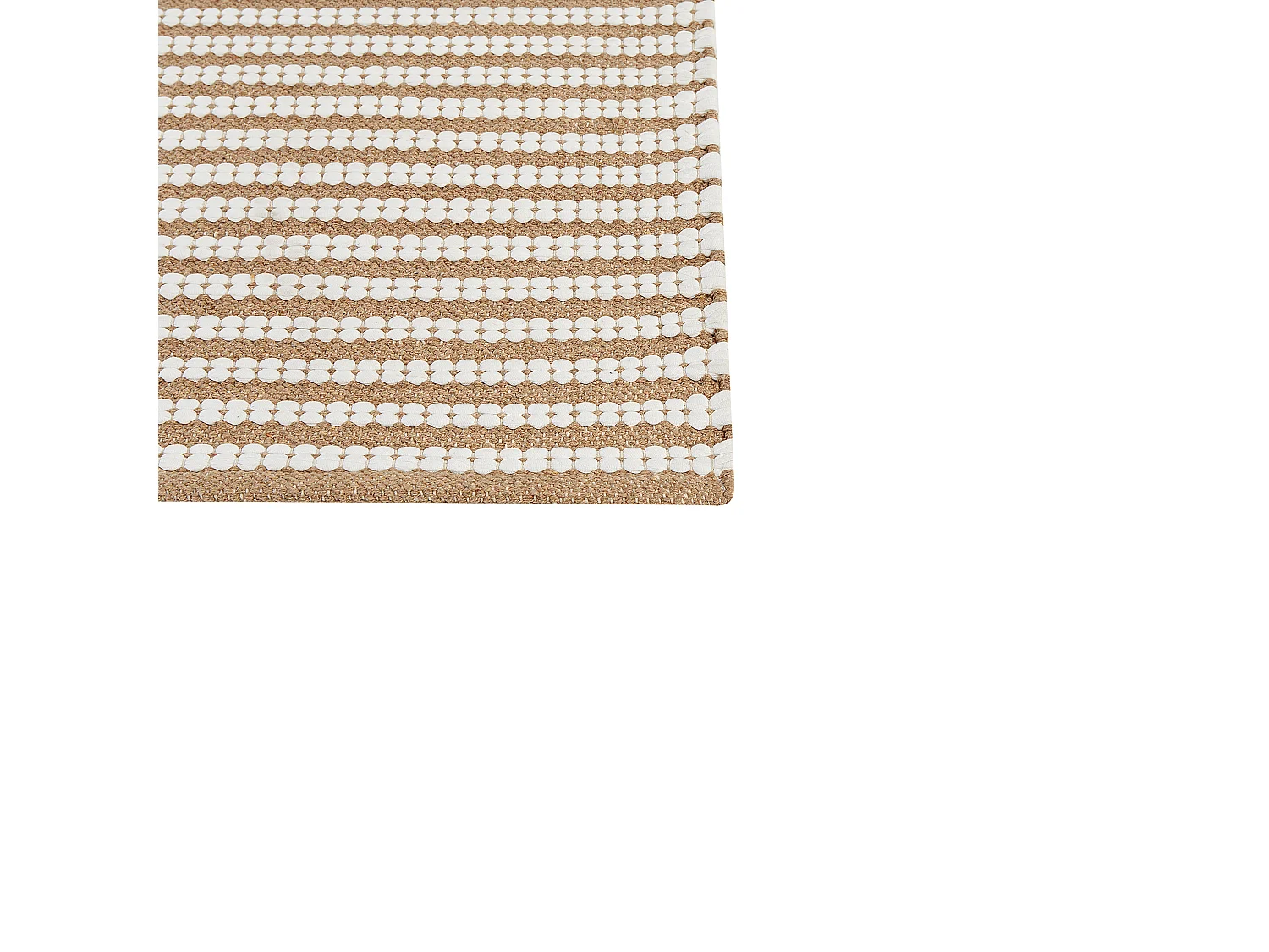 Teppich Baumwolle braun / weiss 80 x 150 cm Streifenmuster Kurzflor SOFULU