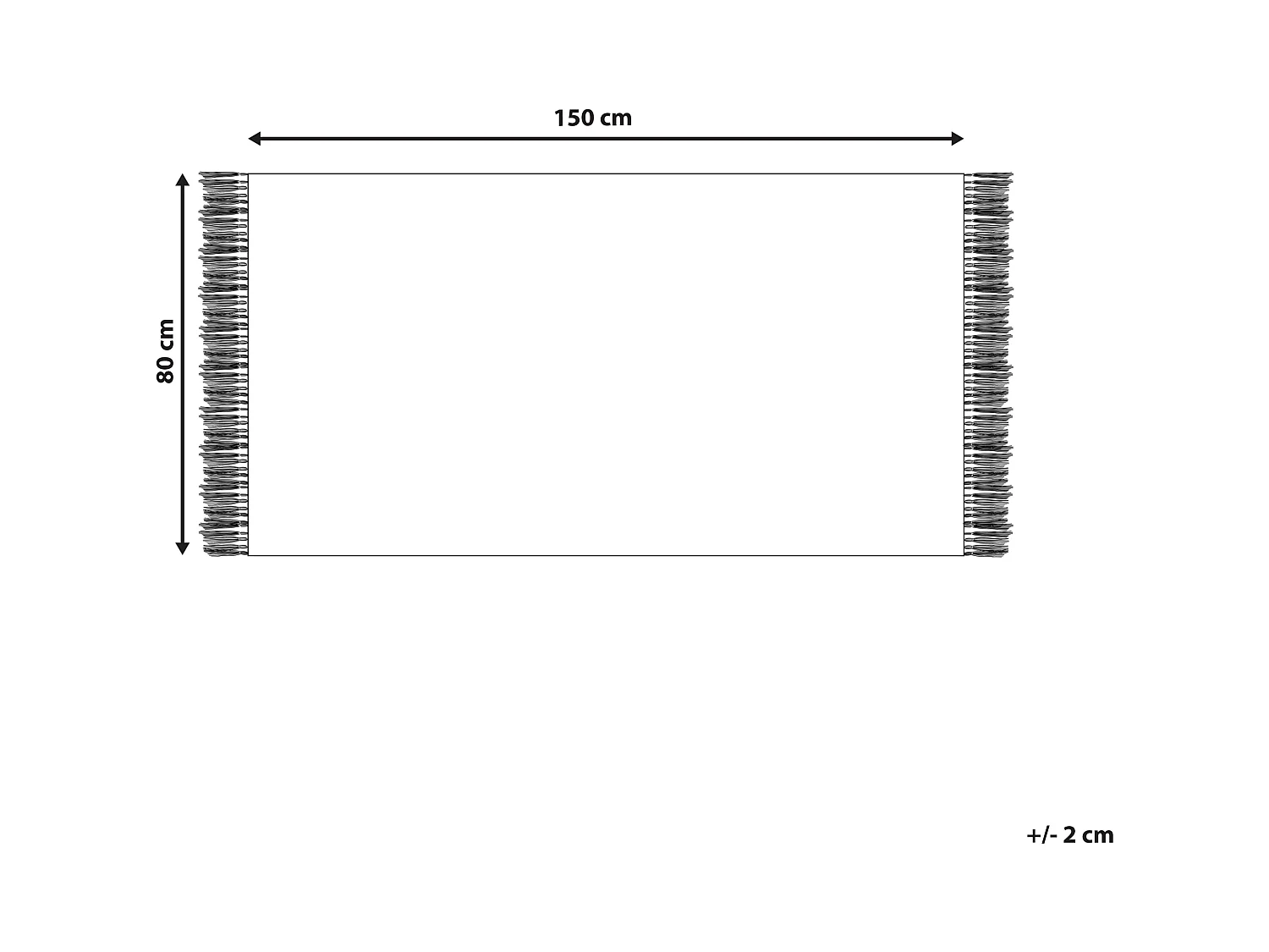 Vloerkleed katoen blauw/beige 80 x 150 cm KONDHALI