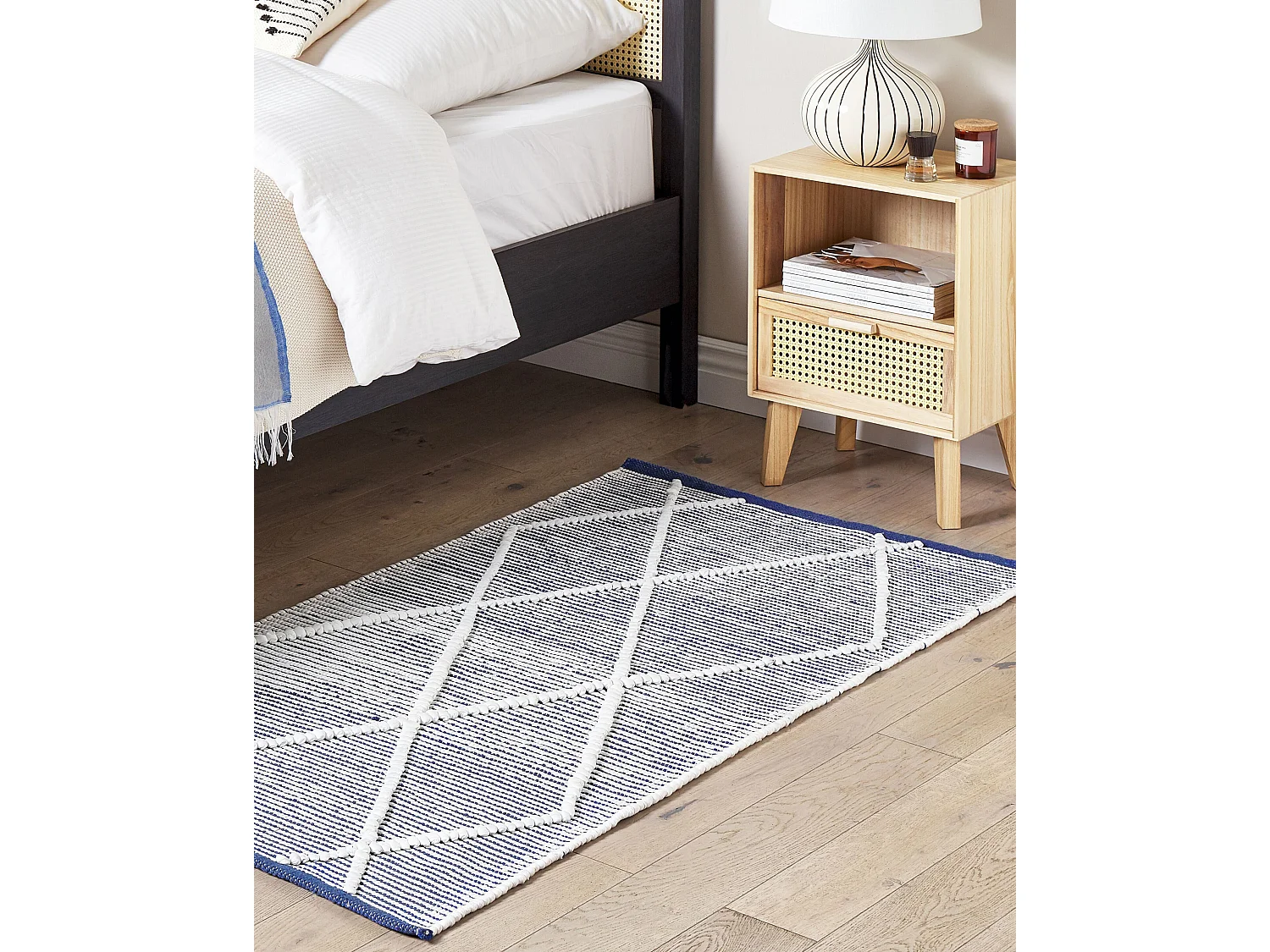Tapis SYNOPA Bleu 80 x 150 cm Coton