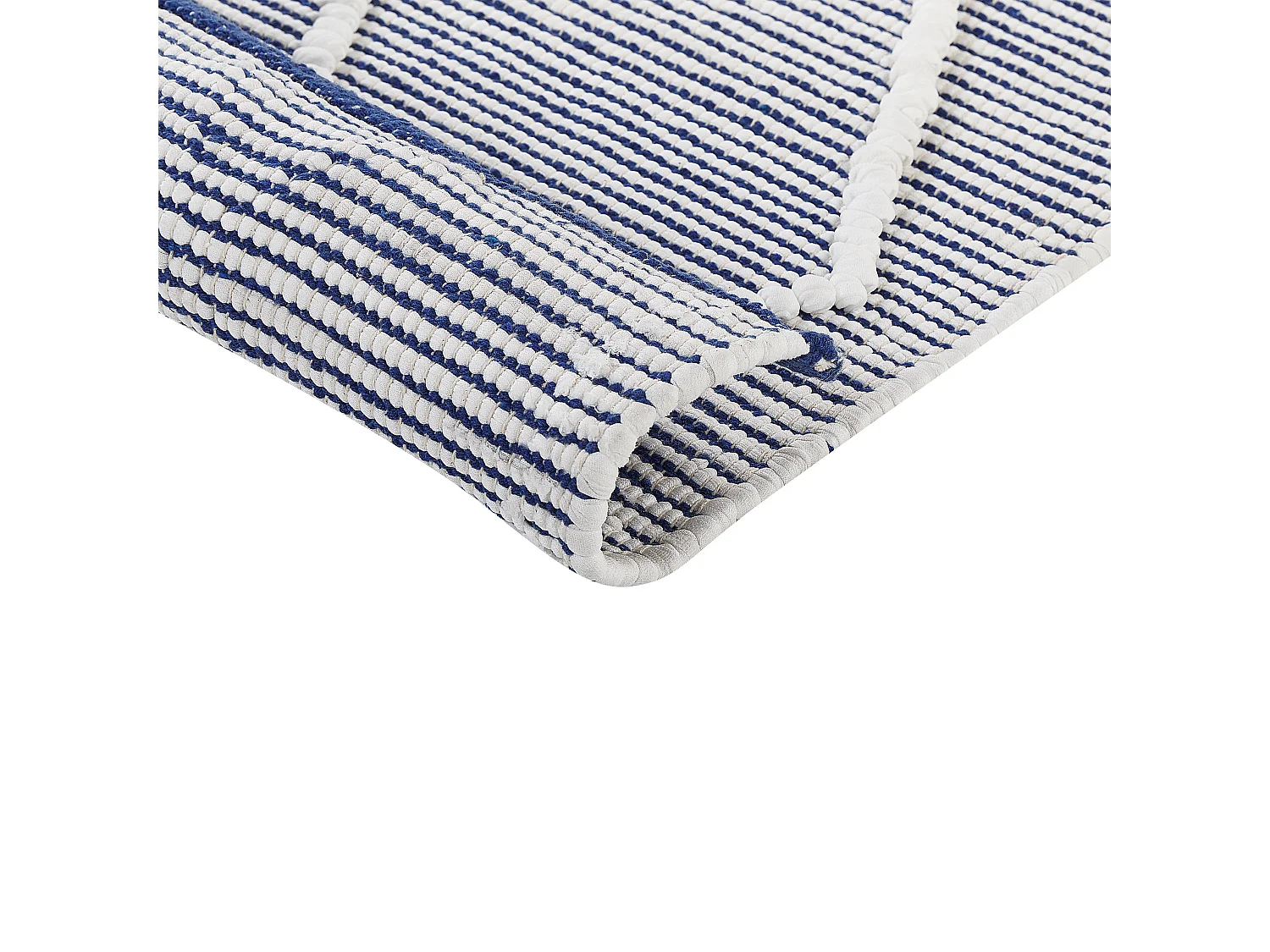 Tappeto cotone blu e beige 80 x 150 cm SYNOPA