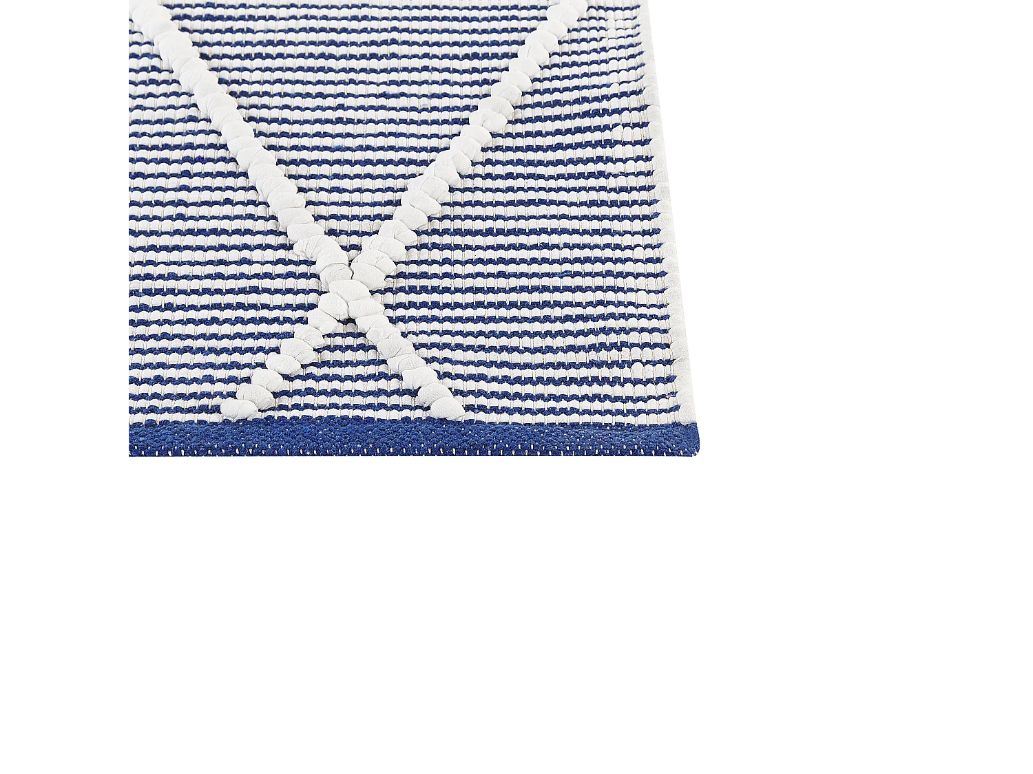 Tappeto cotone blu e beige 80 x 150 cm SYNOPA