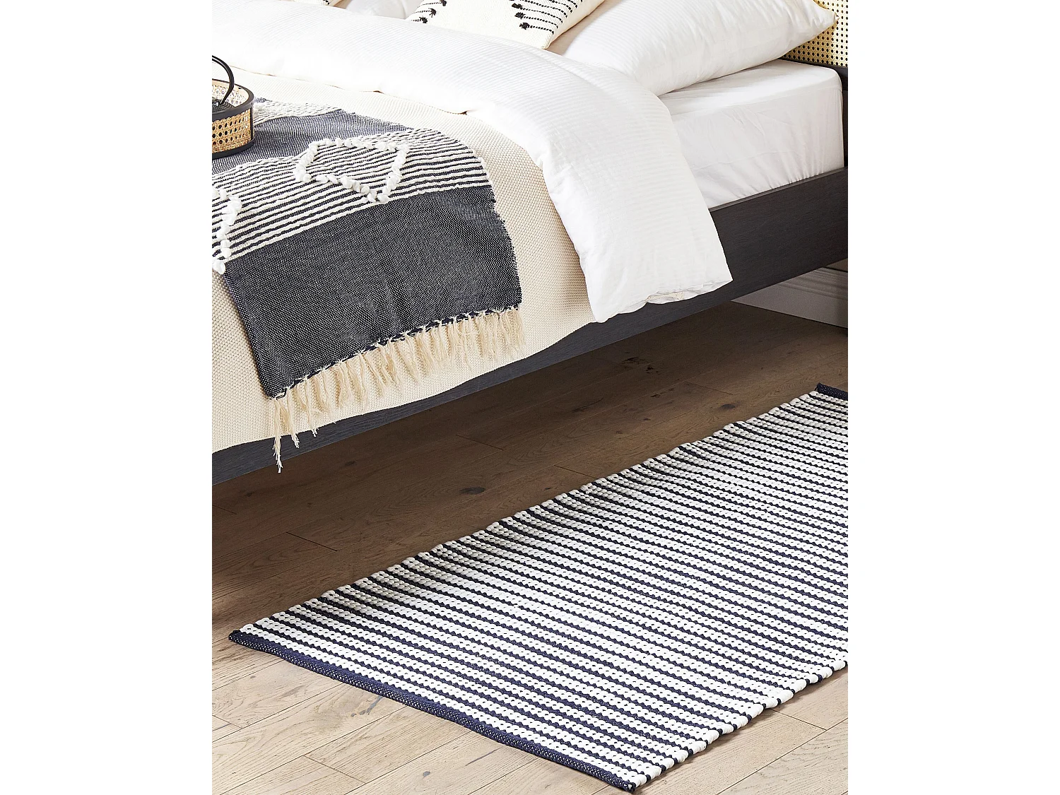 Tapis SOFULU Bleu marine 80 x 150 cm Coton