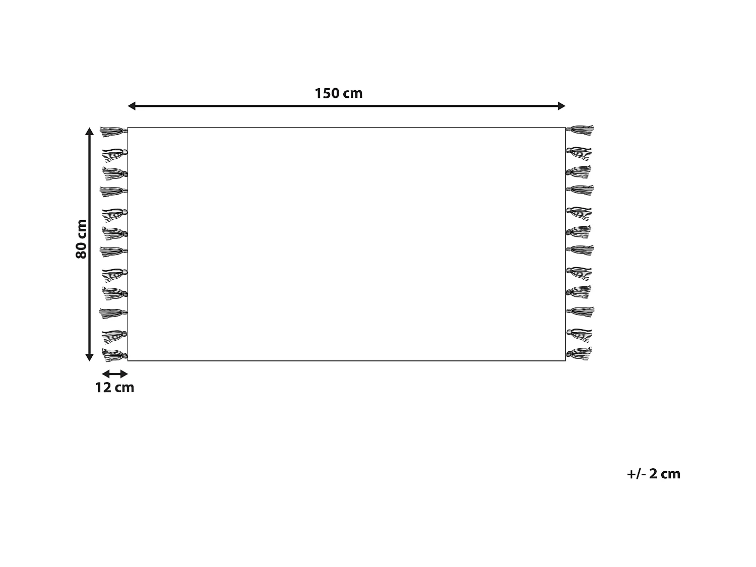 Tapis KARS Vert 80 x 150 cm Coton