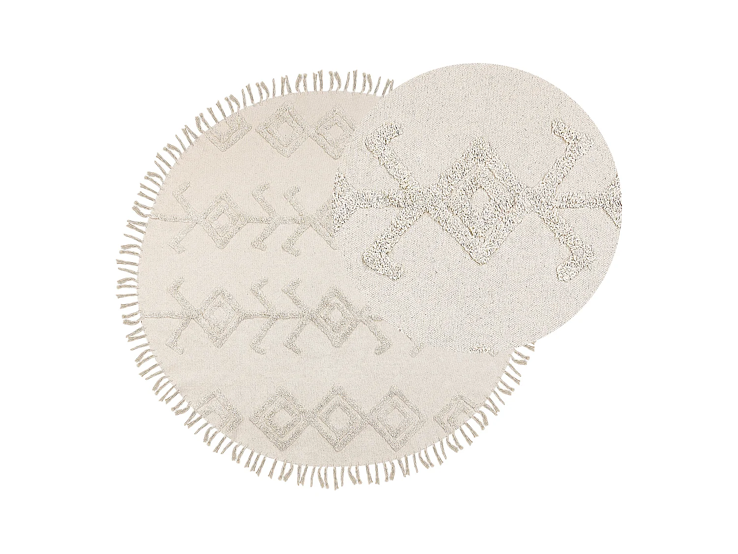 Tapis HARRAN Beige clair ø 140 cm Coton
