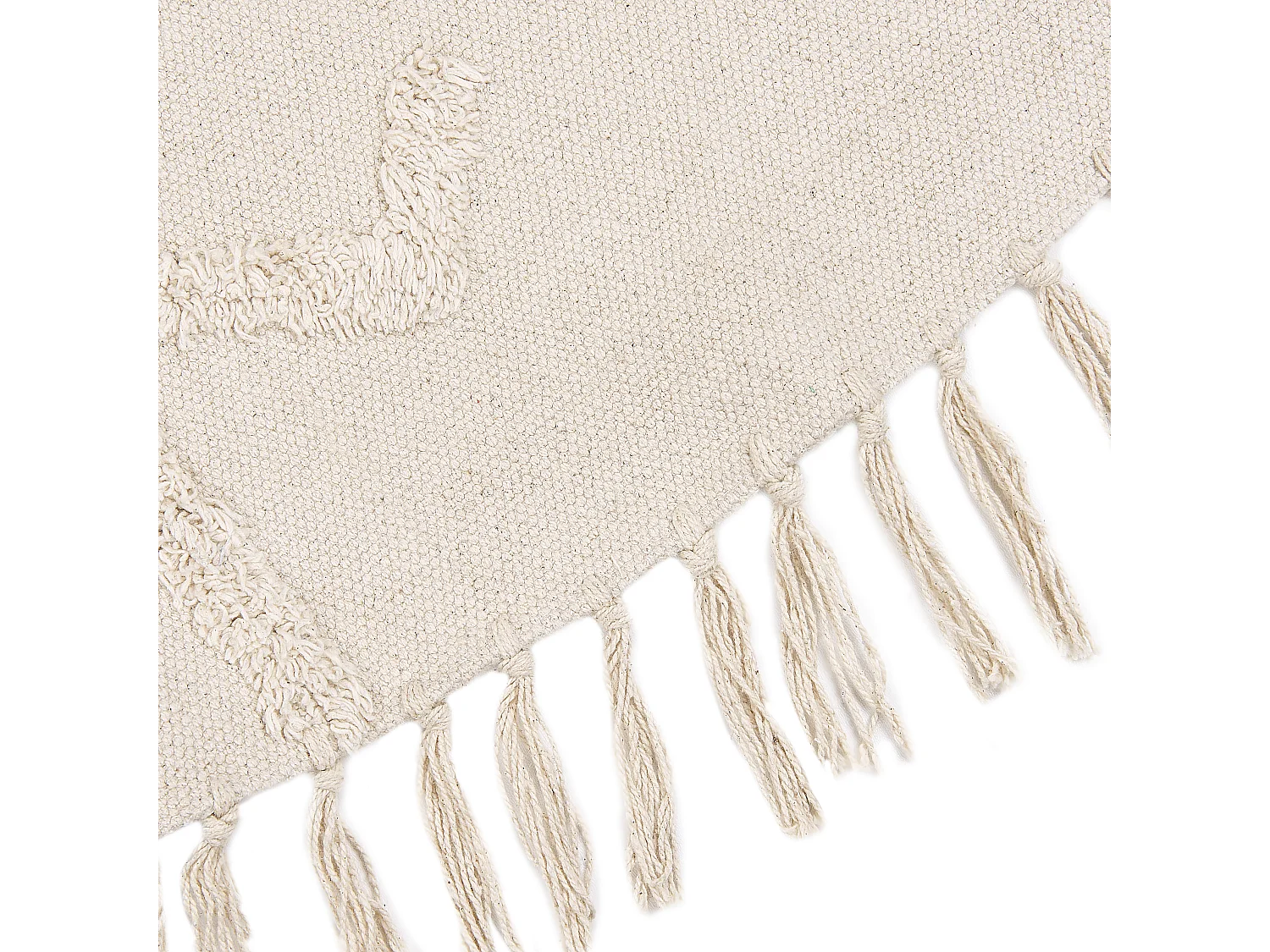 Tappeto cotone beige chiaro ø 140 cm HARRAN