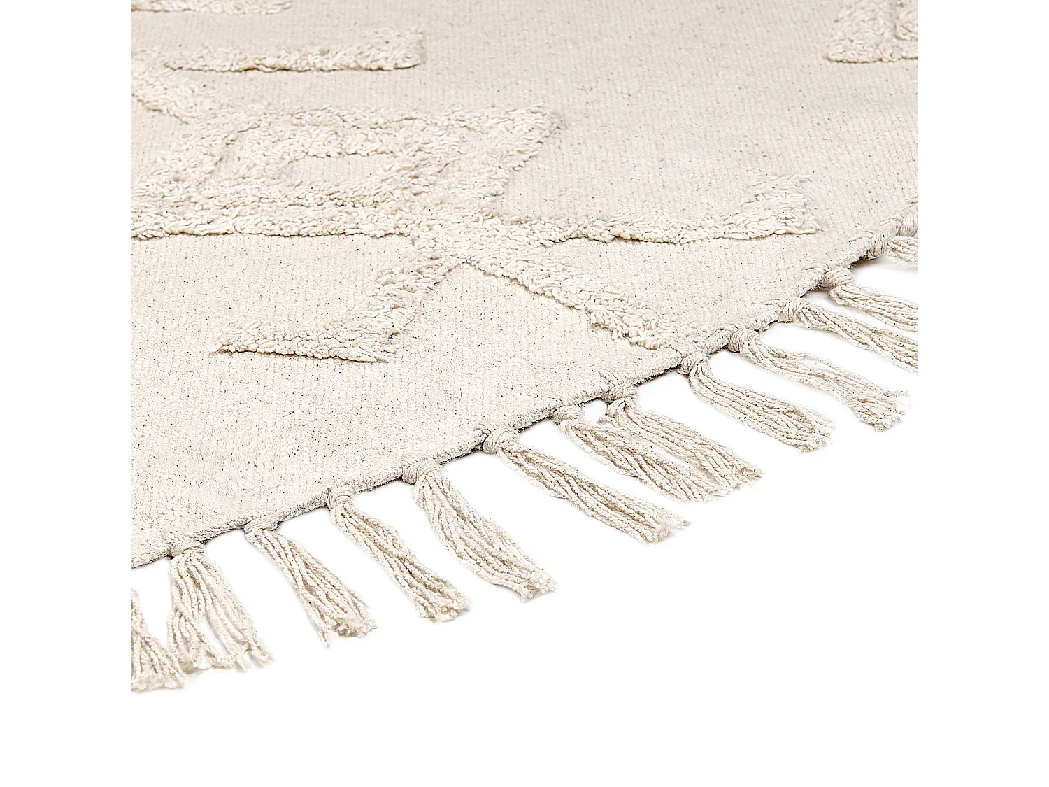 Rug HARRAN Light Beige ø 140 cm Cotton