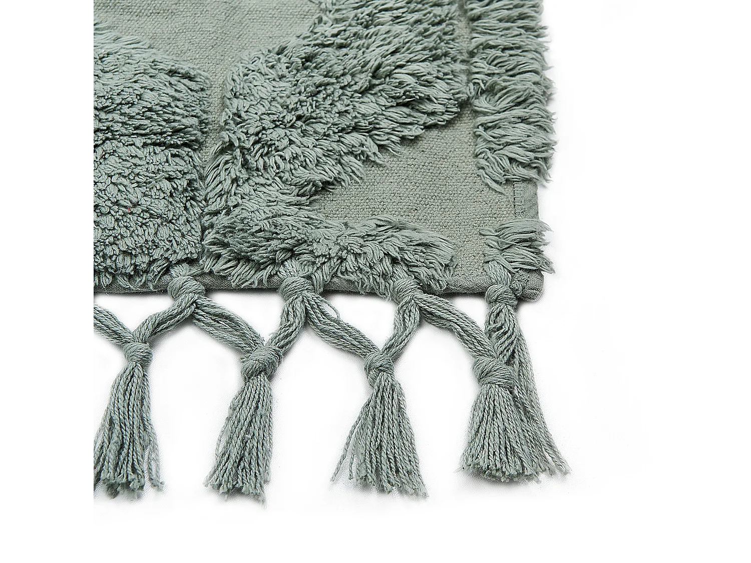 Tapete em algodão verde 160 x 230 cm KARS