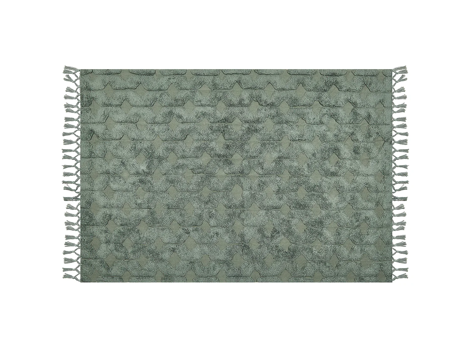 Vloerkleed katoen groen 160 x 230 cm KARS