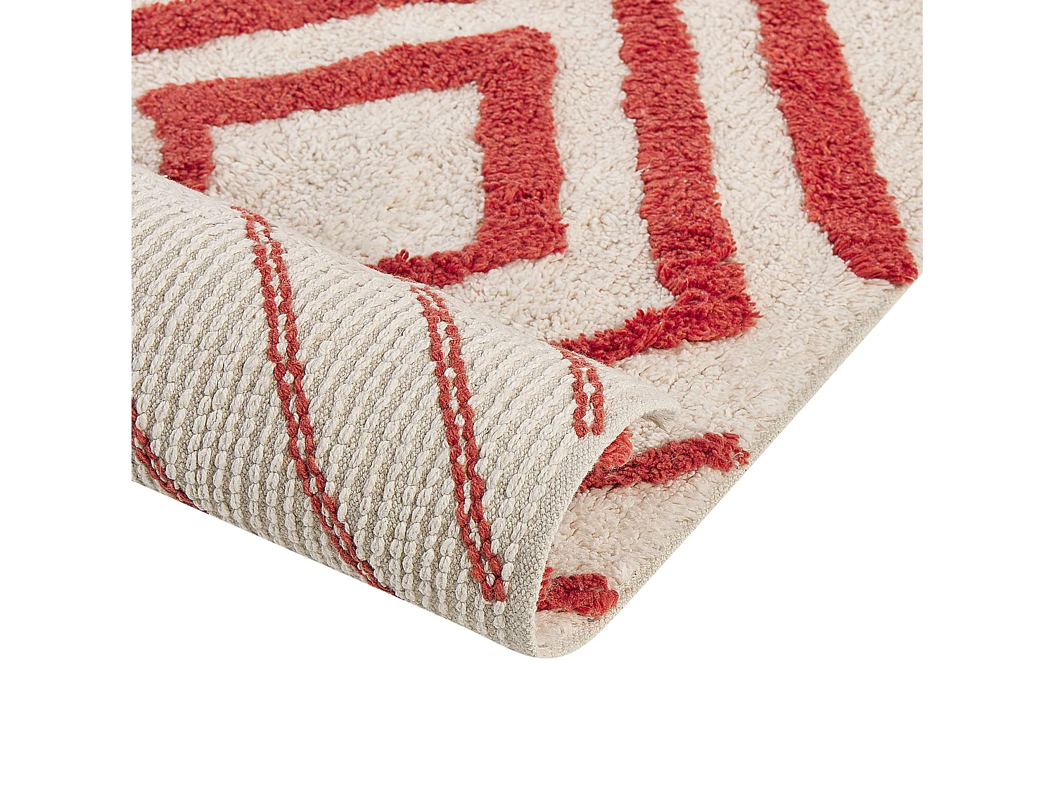 Tapis HASKOY Rouge 160 x 230 cm Coton