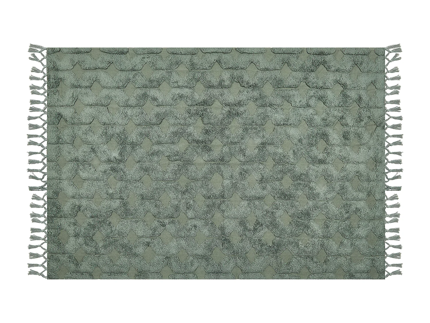 Vloerkleed katoen groen 140 x 200 cm KARS