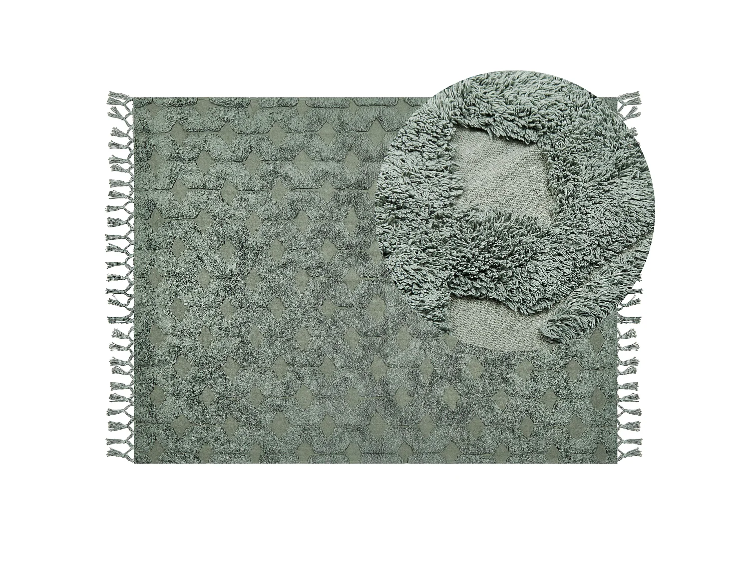 Tapis KARS Vert 140 x 200 cm Coton