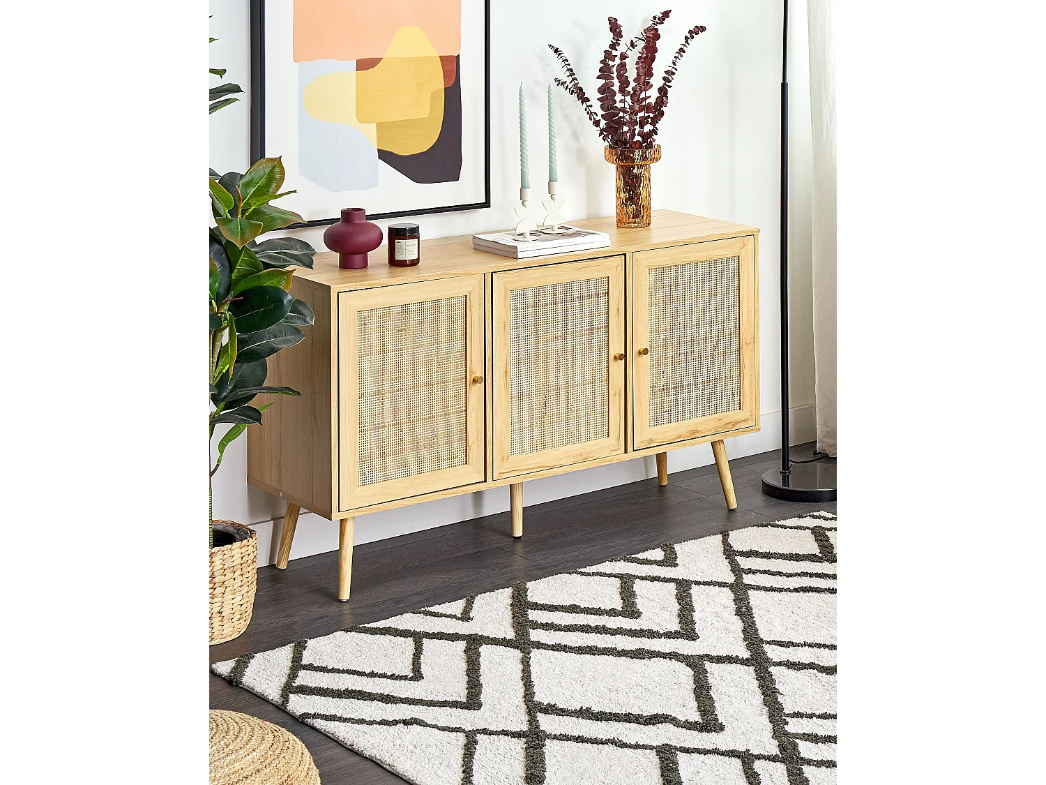 Tapis YESILKOY Vert foncé 160 x 230 cm Coton