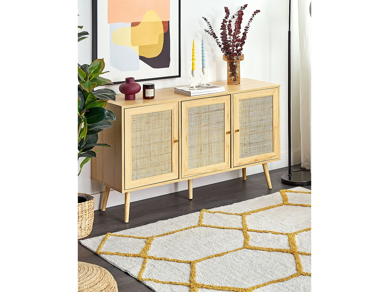 Tapis BEYLER Blanc 160 x 230 cm Coton