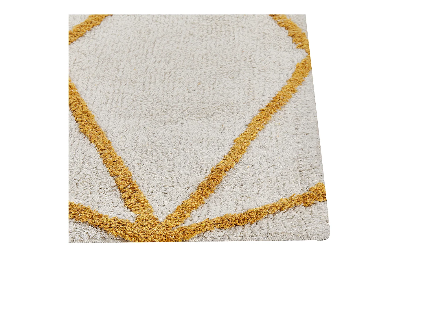 Vloerkleed katoen wit/geel 160 x 230 cm MARAND