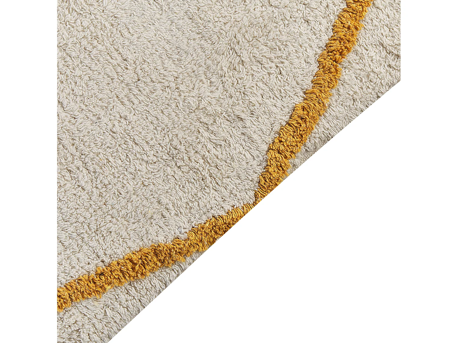 Teppich Baumwolle cremeweiss / gelb 160 x 230 cm geometrisches Muster MARAND