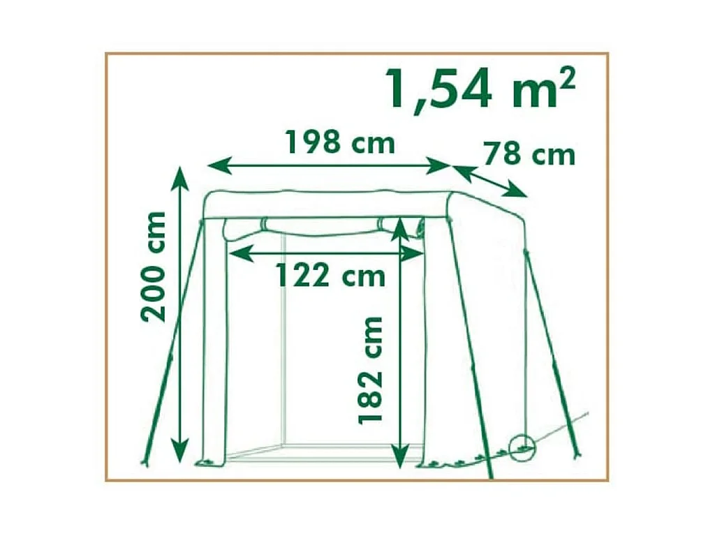 Nature Serre à tomates 198x78x200 cm