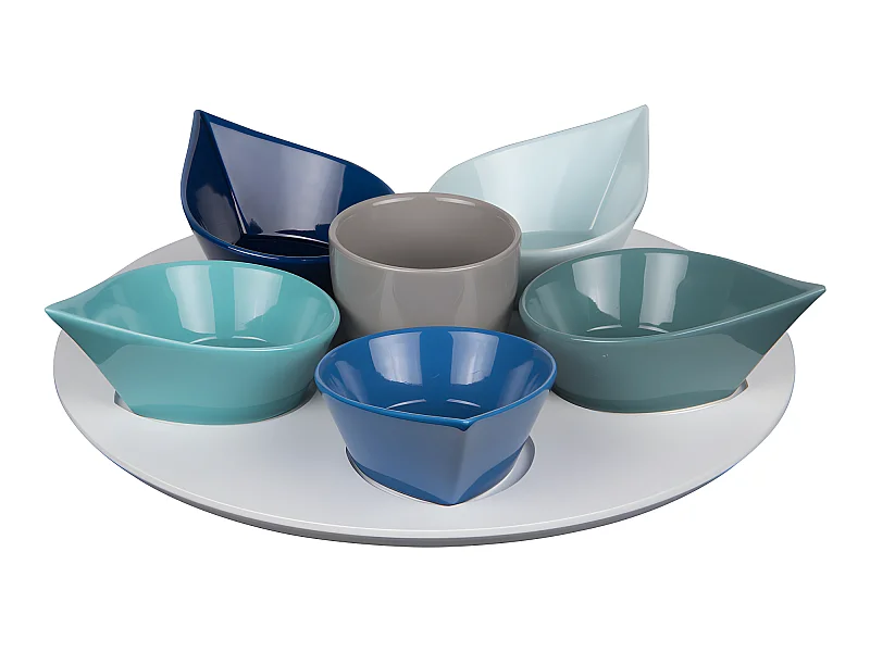 Service apéritif 7 pièces Océan 34 cm