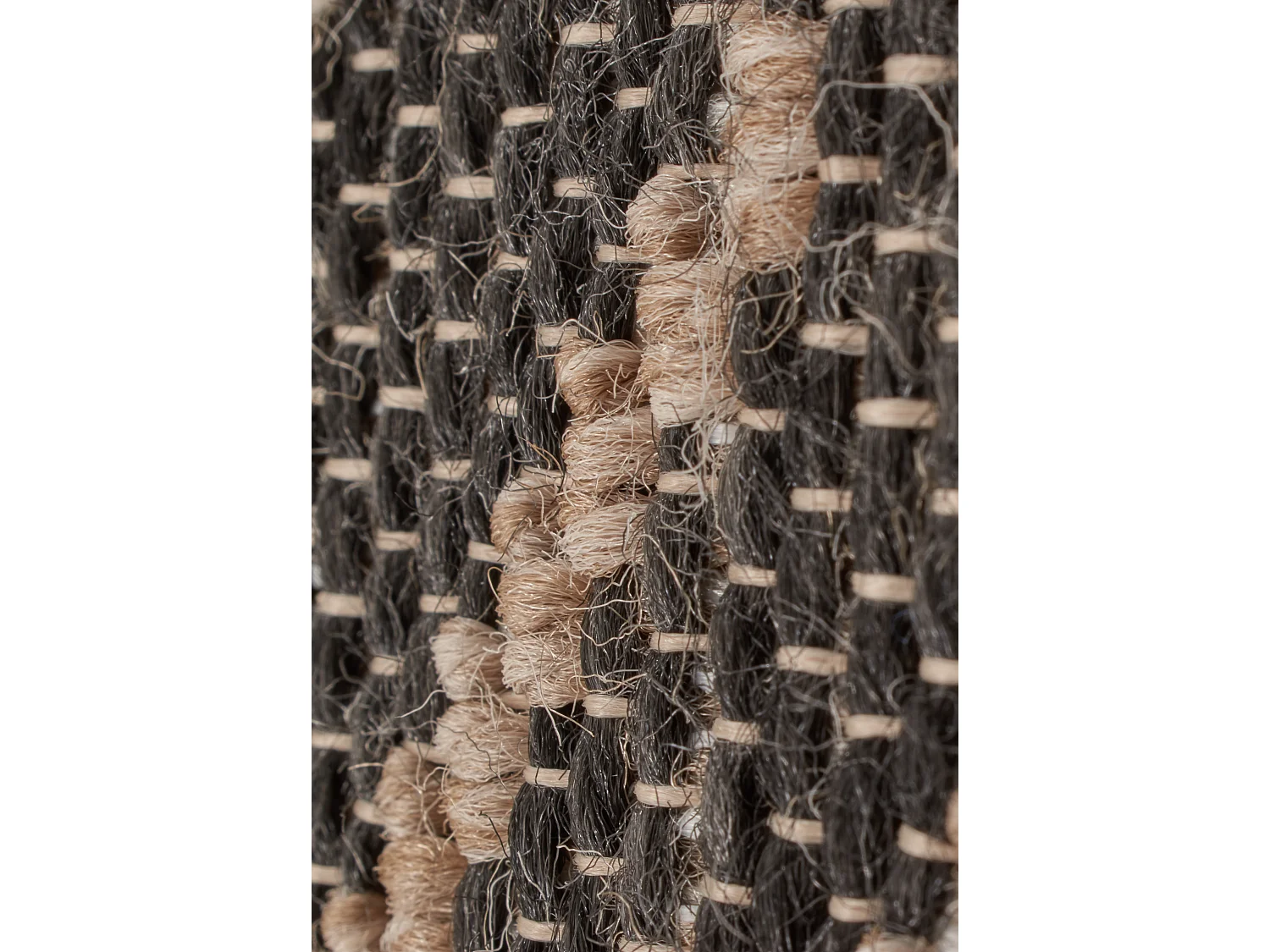 Tapis à motif feuille noir - intérieur et extérieur - Tulum - 60x90