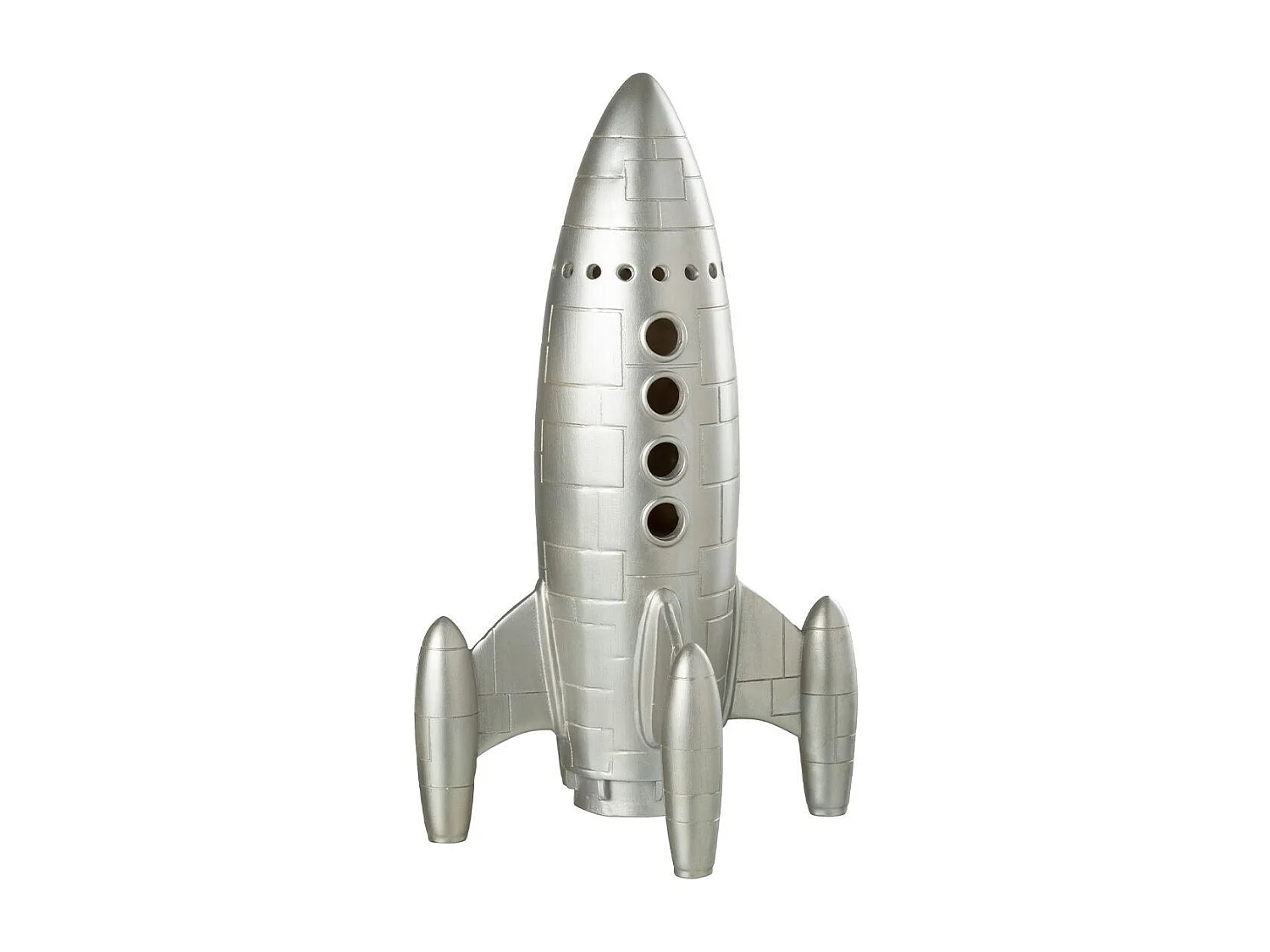 Lampe à Poser "Fusée" 43cm Argent