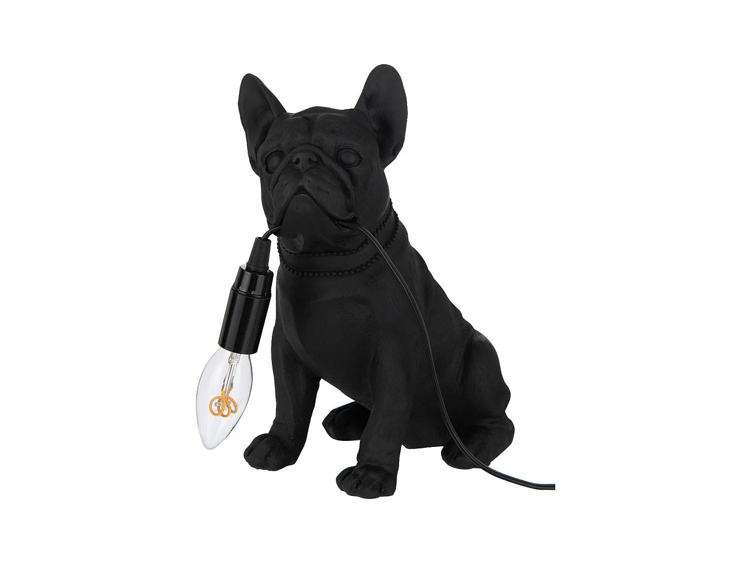 Lampe à Poser Déco "Bulldog" 28cm Noir