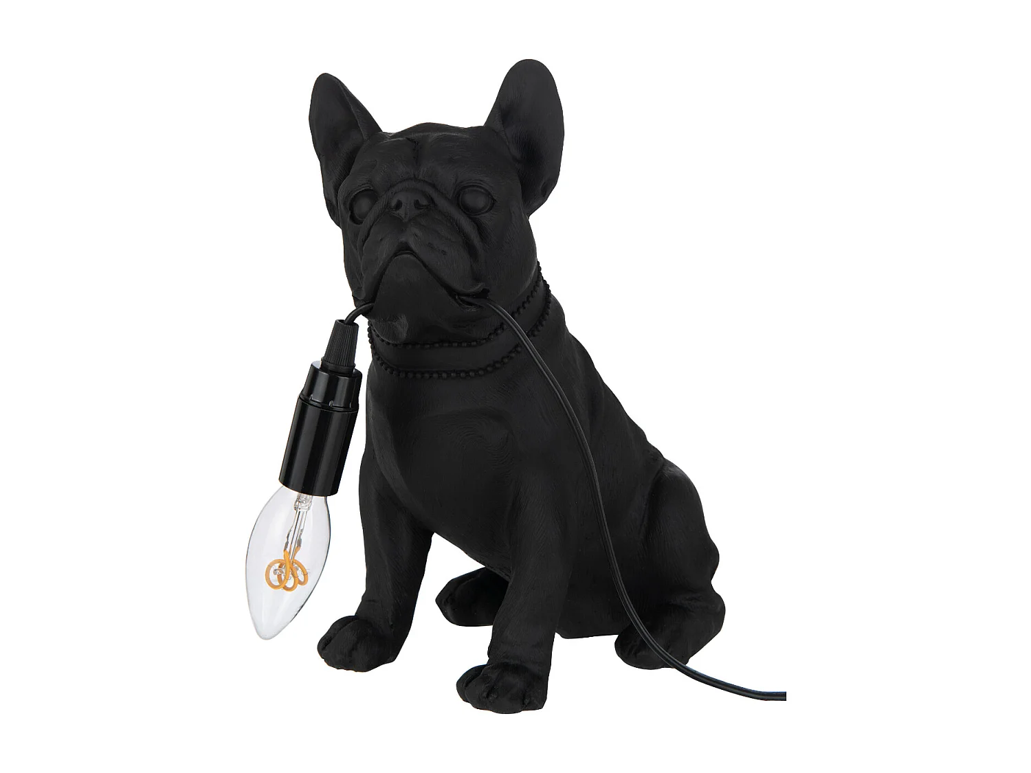Lampe à Poser Déco "Bulldog" 28cm Noir