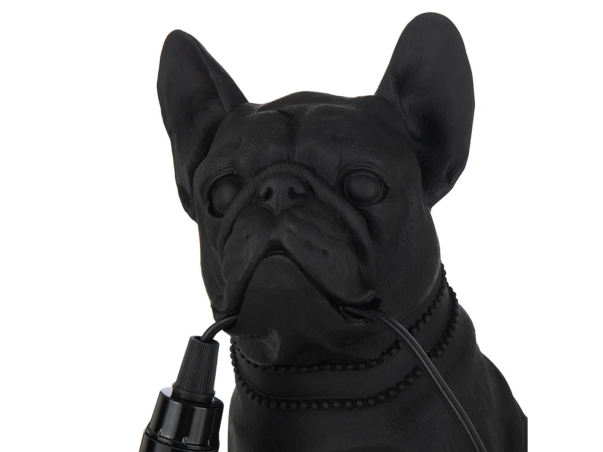 Lampe à Poser Déco "Bulldog" 28cm Noir