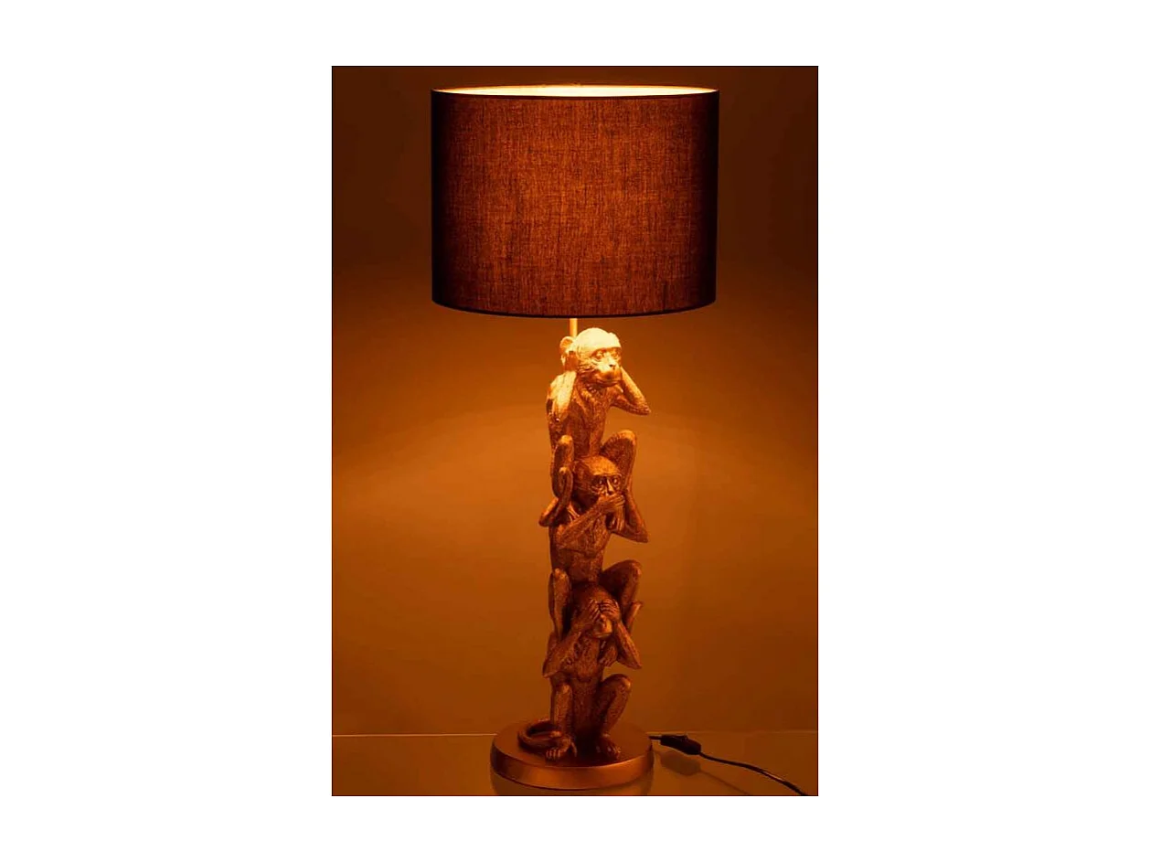 Lampe à Poser Design "Singe Résine" 89cm Or