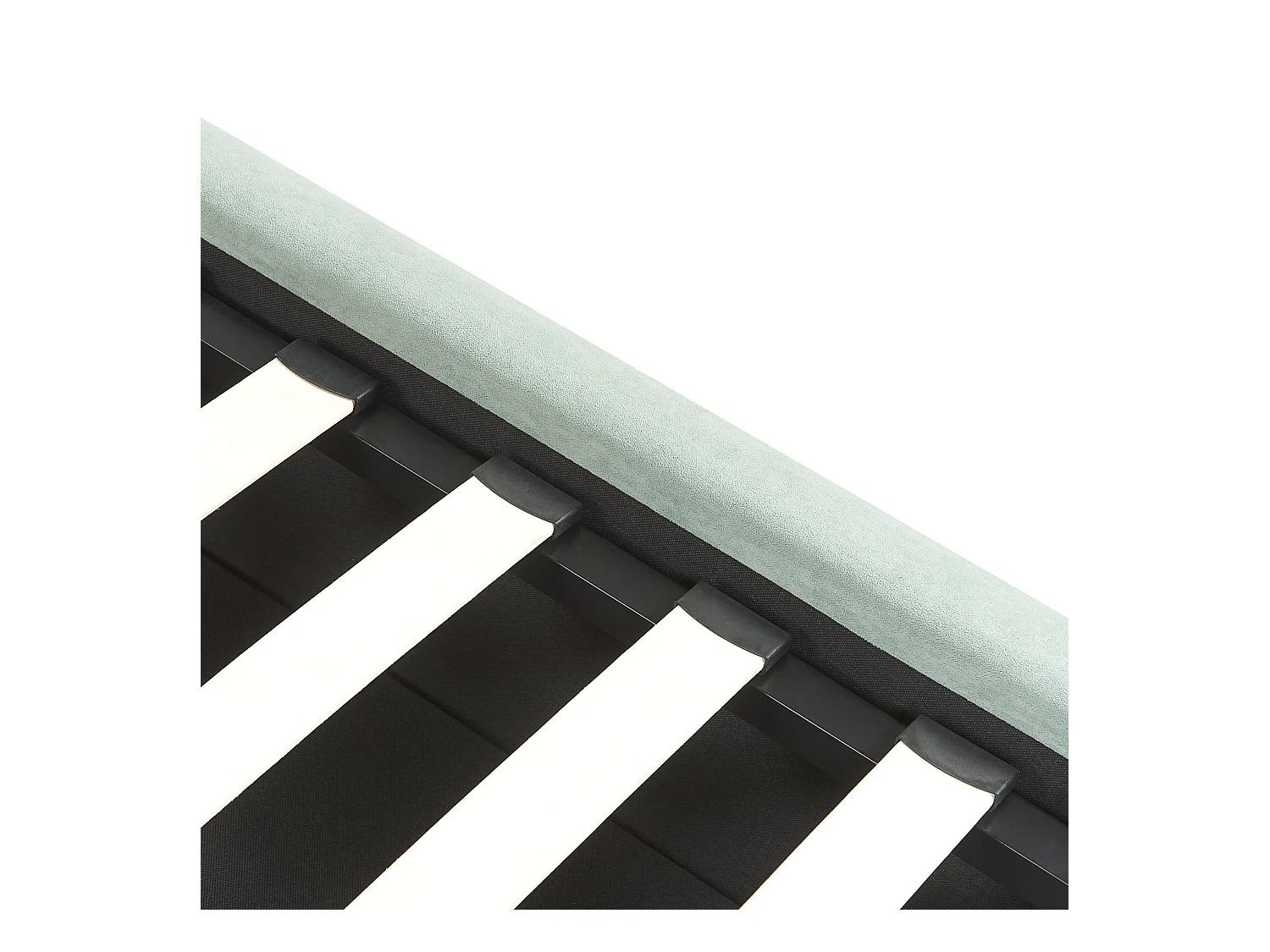 Bett Samt grün mit Kopfteil Bettkasten Lattenrost 160 x 200 cm Modern Bajonna