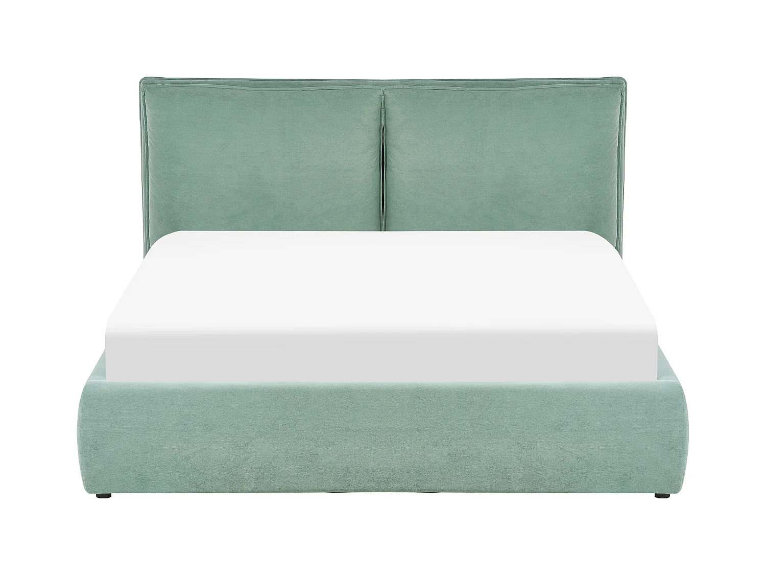 Lit ottoman Velours BAJONNA 160 x 200 cm Vert menthe